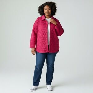See and Be Seen Quilted Pink Jacket- Pink